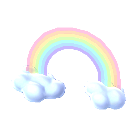 an old 3d videogame rainbow