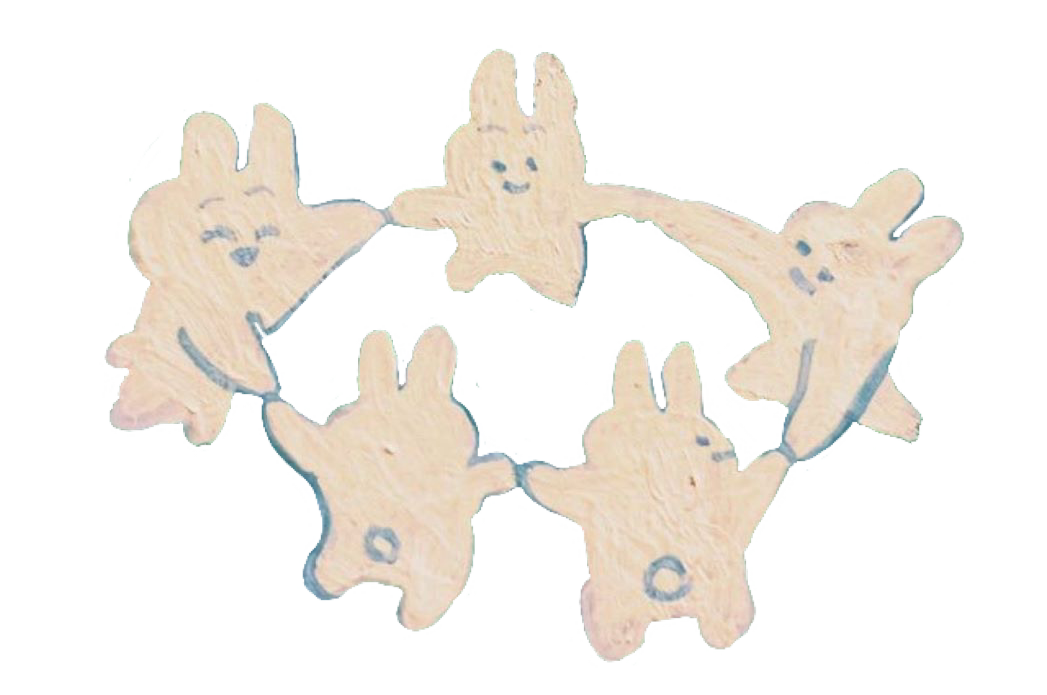 bunnies dancing in a circle